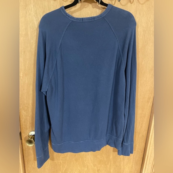 #68- POLO RALPH LAUREN-Navy Spa Terry Raglan Sweatshirt Sz large - Picture 2 of 3